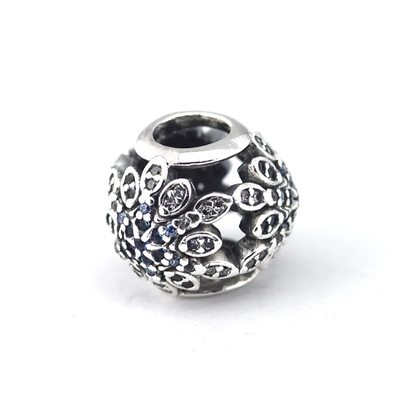 Mixed Blue CZ Snowflake Winter Crystal Beads for Silver 925 Original Charms Bracelets Women DIY Jewelry Making | Украшения и