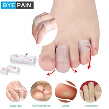 2Pcs=1Pair Toe Protector Breathable Silicone Toe Covers Tube for Corns Calluses Blister Toe Separators Toe and Finger Guards