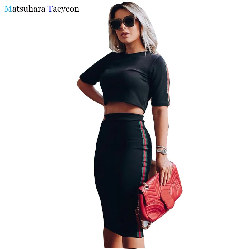 

two piece set women 2020 Sexy Top and Skirt Matching Sets Party Outfit Club Two Piece Sets Summer casual Sets