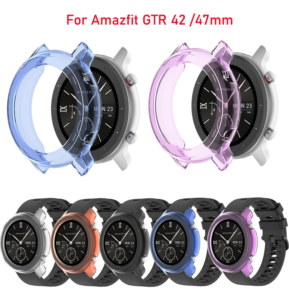 Защитная пленка для Huami Amazfit gtr 42 47 мм тонкая цветная рамка мягкий чехол из ТПУ