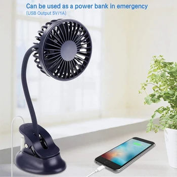 

Portable Mini Clip Stroller Fan,3 Speeds Settings,Flexible Bendable Usb Rechargeable Battery Operated Quiet Desk Fan For Home,Of