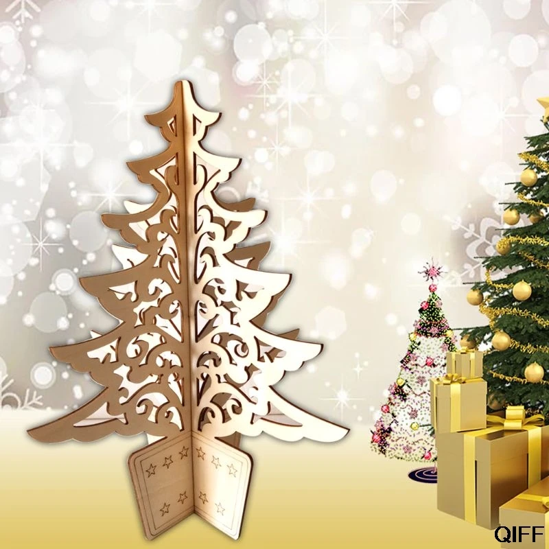 Прямая поставка и торговля креативные DIY 3D деревянные украшения для рождественской елки орнамент для рождественских елок настольный стол. 31