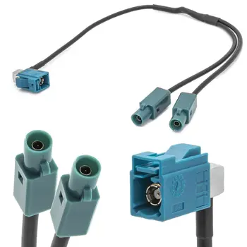 

Universe Black Durable Radio Y Antenna Adapter FAKRA (Z) Socket Double FAKRA Plug Cable Car Replace Accessories