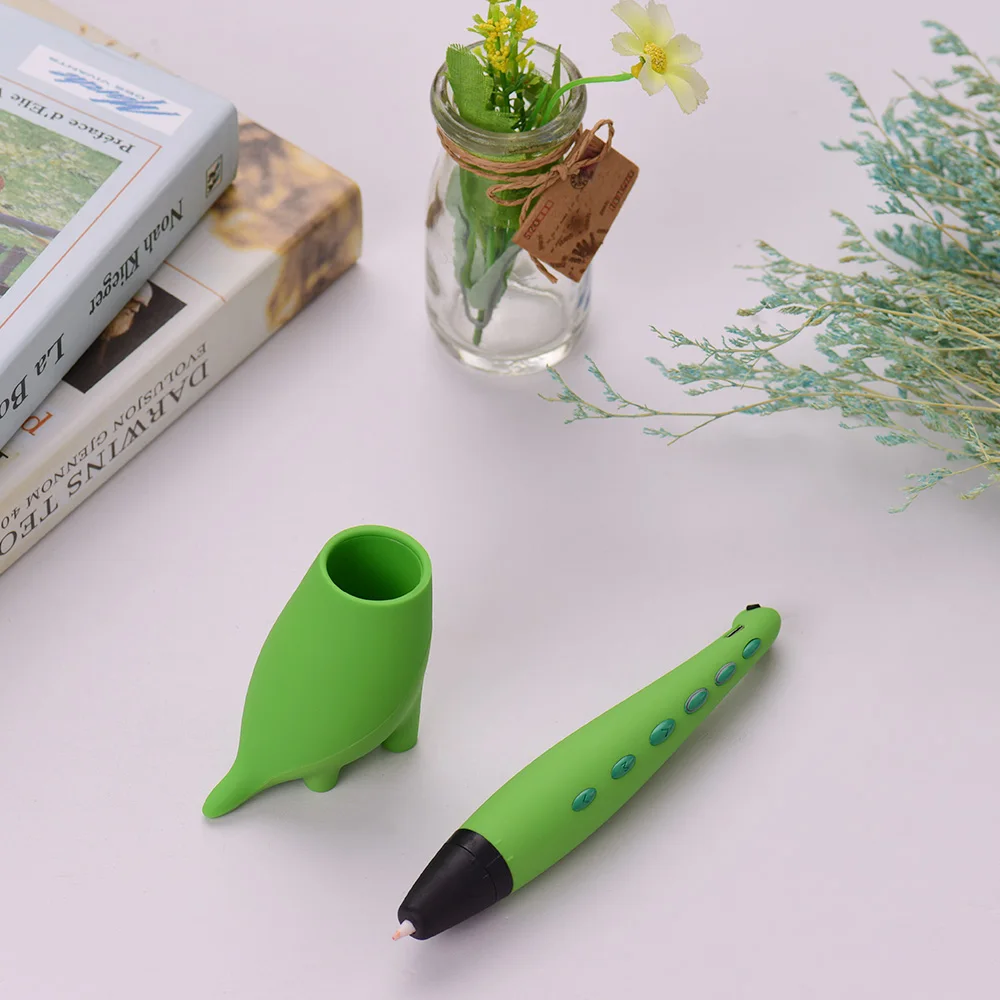Очаровательная интеллектуальная 3d Ручка для принтера в форме динозавра, Обучающие Мини 3D ручки для рисования, Поддержка режимов PLA/ABS нити с 2 скоростями