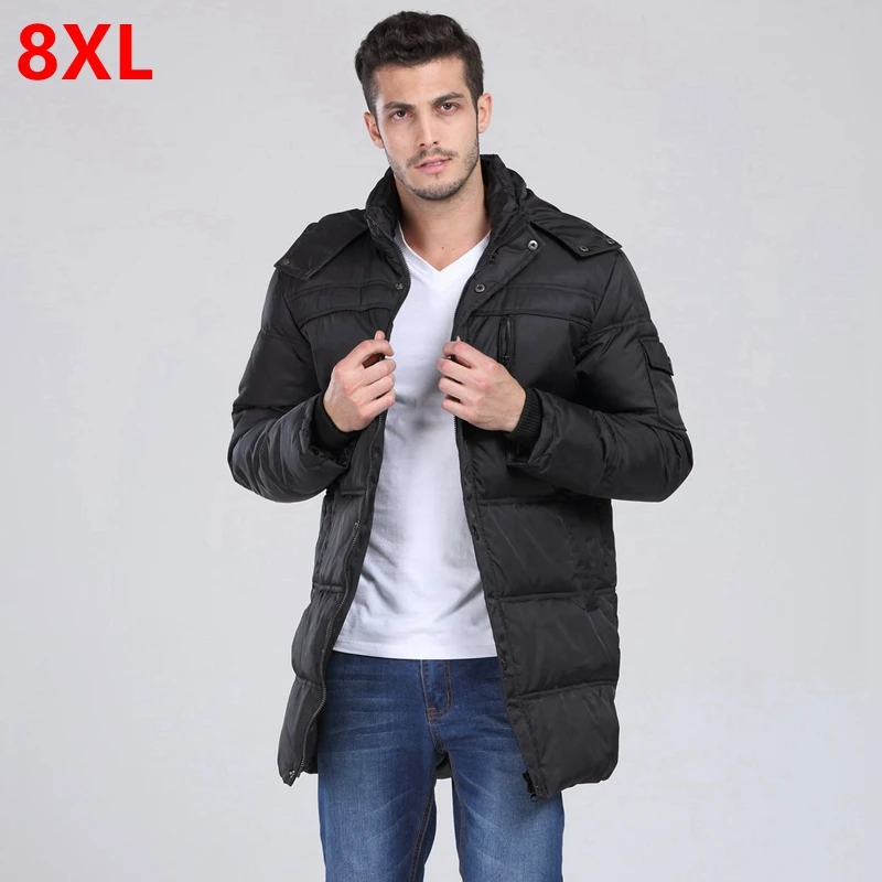 Мужской длинный пуховик с воротником стойкой размеры до 7XL|jacket 8xl|jacket downjacket jacket |