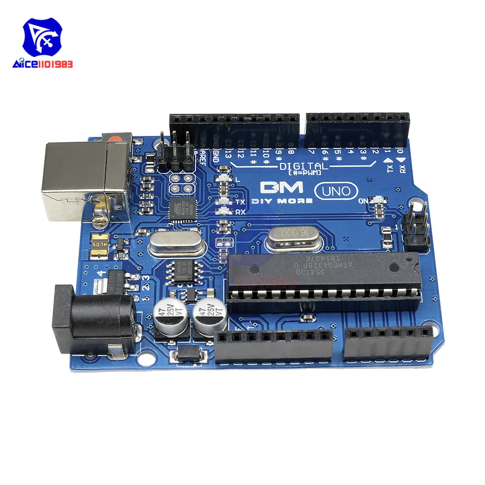 Плата разработки микроконтроллера diymore UNO R3 ATmega328P ATMEGA16U2 для Arduino|Интегральные