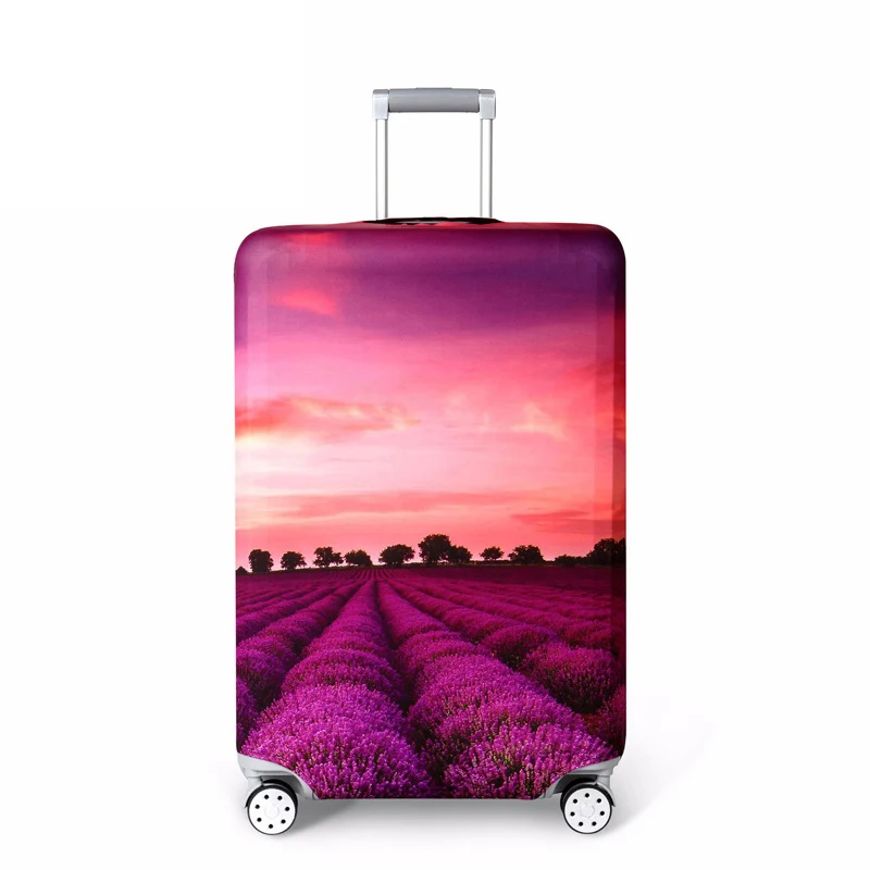 Геометрические фиолетовые плотные эластичные Чехлы для багажа, защитный чехол, багажная сумка на колесиках, дорожная сумка, 999 - Цвет: Provence