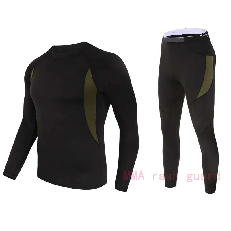 Thermal underwear Men Winter Thermal clothing Fleece long johns winter thermal underwear Compressed sportswear base layer warm