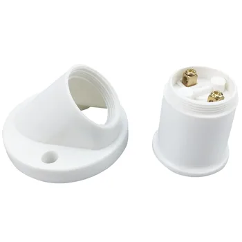 

E27 Light Bulb Base Lamp Holder Converter Lighting Fixture Heat Resistant Oblique Easy Install Screw Adapter Plastic