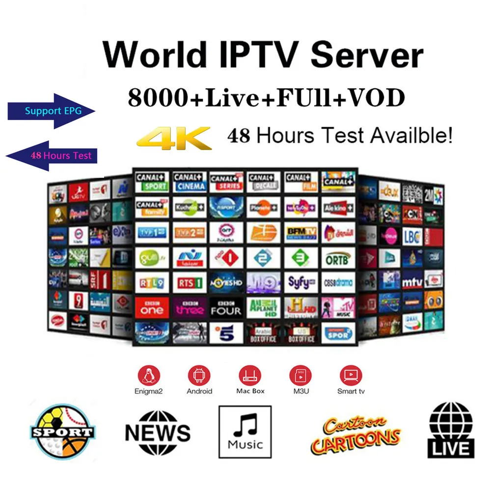 

Premium HD World IPTV Spain M3U XXX Italy Dutch France Portugal Germany UK For Android TV Smart IPTV Subscription Xtream Codes