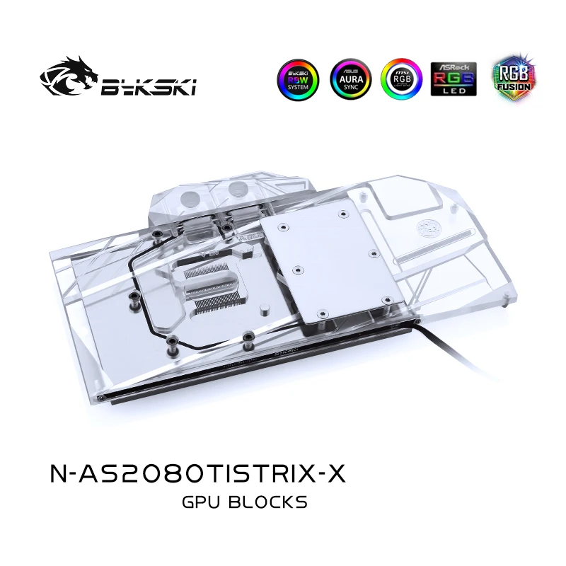 Bykski gpu кулер совместимый для ASUS ROG STRIX RTX 2080 O8G игровой водный охлаждающий блок со