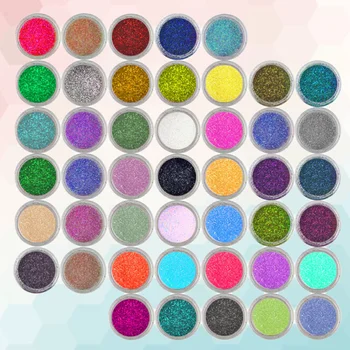 

45 Colors Nail Glitter Powder Eyeshadow Makeup Nail Art Pigment Glitter Dust Powder Set (Random Color)