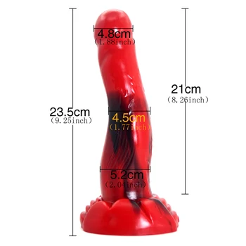 Red Mix Black Animal Dildo horse dildo dog wolf Realistic Pig Penis Dildo Sex Toys For Women Anal Dick Masturbadores Femininos. 4