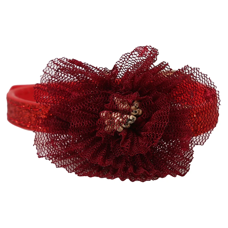 2 Colors Small Dog Collar Flower Lace Adjustable Cat Collar Soft Leather Pet Collar For Dogs Cats 1.0*28cm