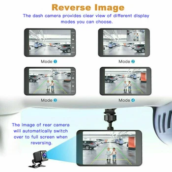 

Car Auto Dual Lens DVR 1080P Rear View Mirror Dash Cam Night Vision Camera Part