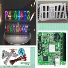 DIY светодиодный дисплей 20 шт P4 уличный полноцветный светодиодный модуль(256*128 мм)+ контроллер+ блок питания