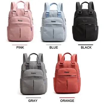 

Fashion USB Charging Nylon Burglar Backpack School Bag Leisure Backpack Laptop Backpacks Outdoor Sports Teenagers