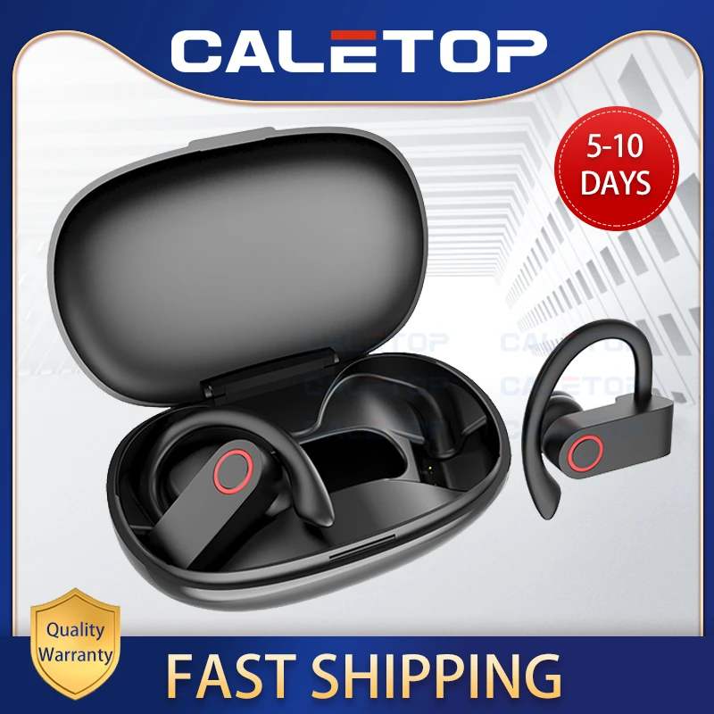 CALETOP Спортивные Беспроводные наушники Bluetooth ушной крючок с микрофоном