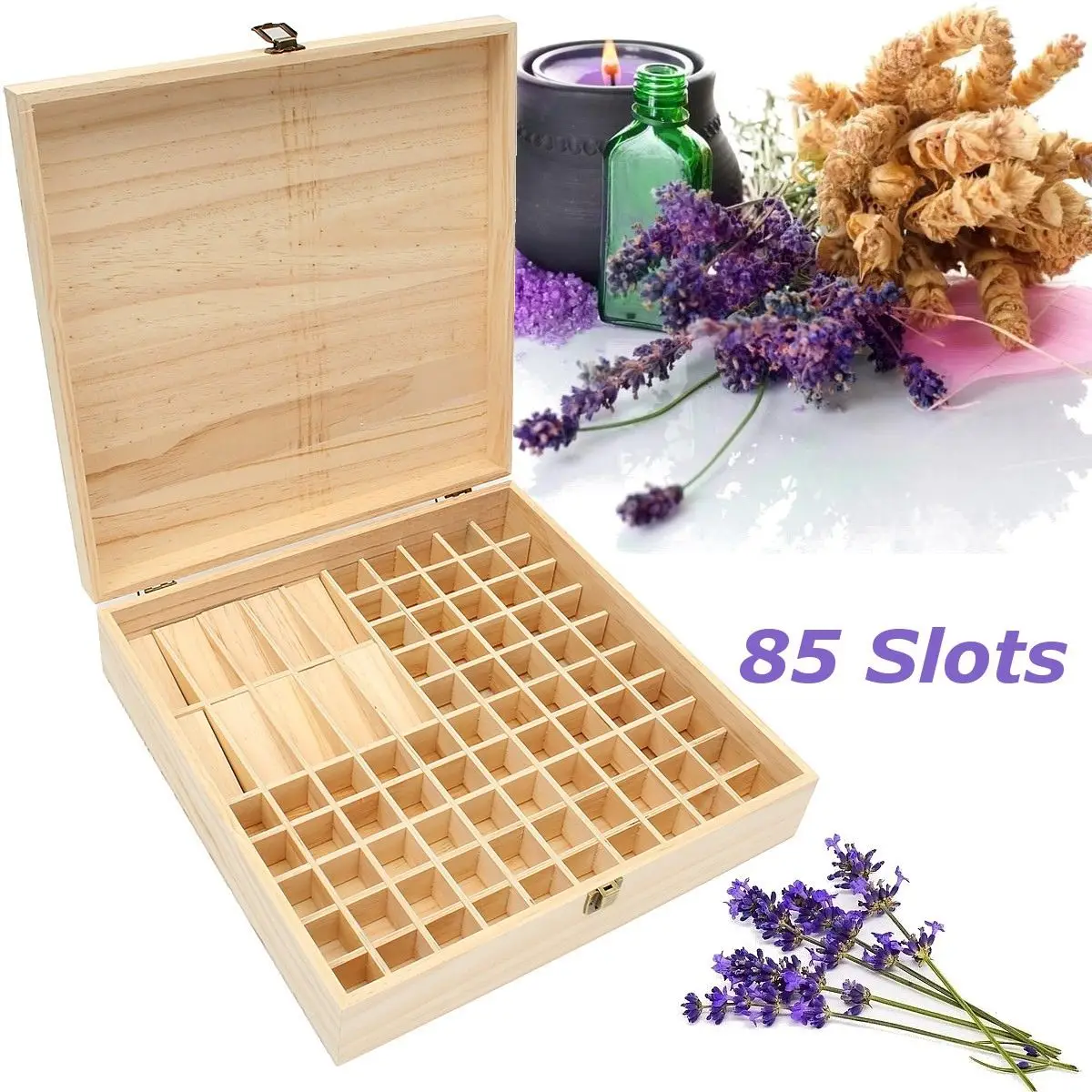 

85 Slots Largest Essential Oils Wooden Box Jewelry Storage Case Multifunction Decorative Boxes For Home Decor Crafts Gift