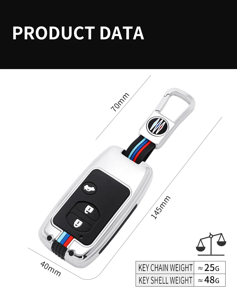 Borsa in lega di zinco per custodia portachiavi per Toyota Land Cruiser Prado 150 Camry Prius Crown Holder 16 Borsa in lega di zinco per custodia portachiavi per Toyota Land Cruiser Prado 150 Camry Prius Crown Holder - H847e8be3ec294d7180ef4bdb56cc7716j