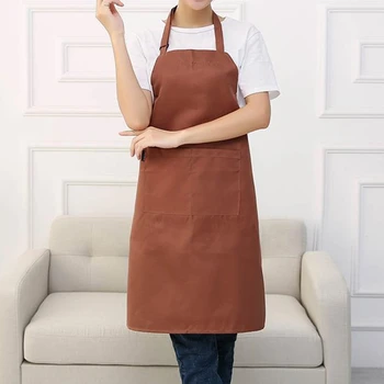 

2-Pack Adjustable Bib Apron Water Resistant Belt 2 Pockets Cooking Kitchen Apron Suitable for Women Men Chefs Couples