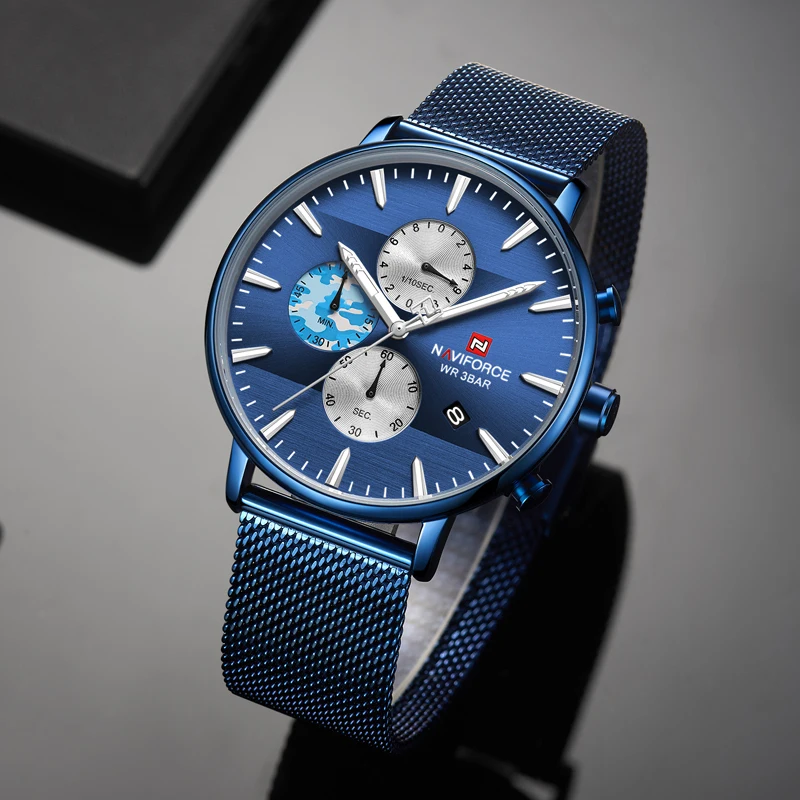Relogio Masculino NAVIFORCE Топ люксовый бренд мужские модные кварцевые часы мужские спортивные водонепроницаемые стальные военные наручные часы