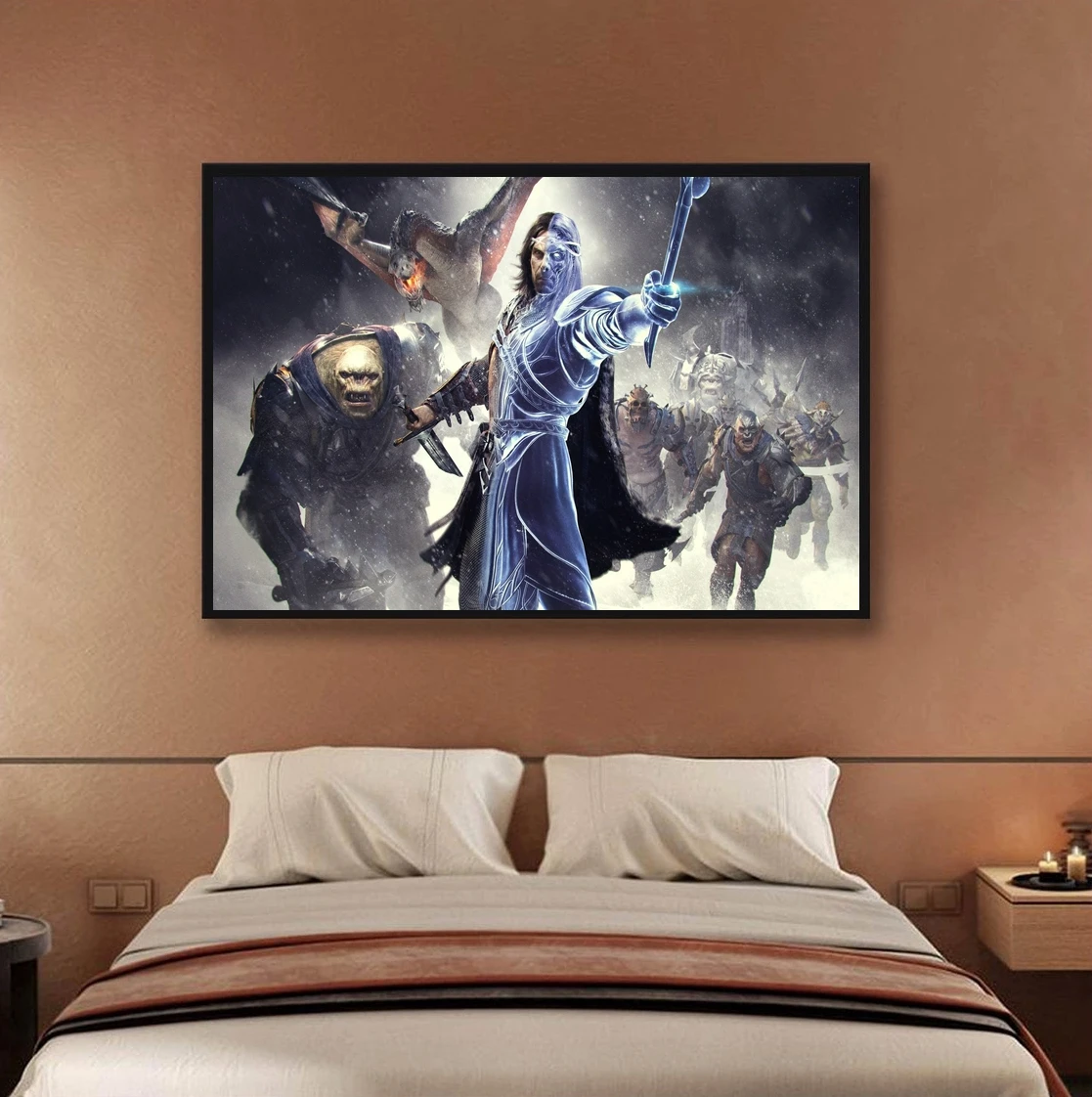 Middle Earth Shadow Of War Videogioco Canvas Poster Home Wall Painting Decoration (Senza Cornice)