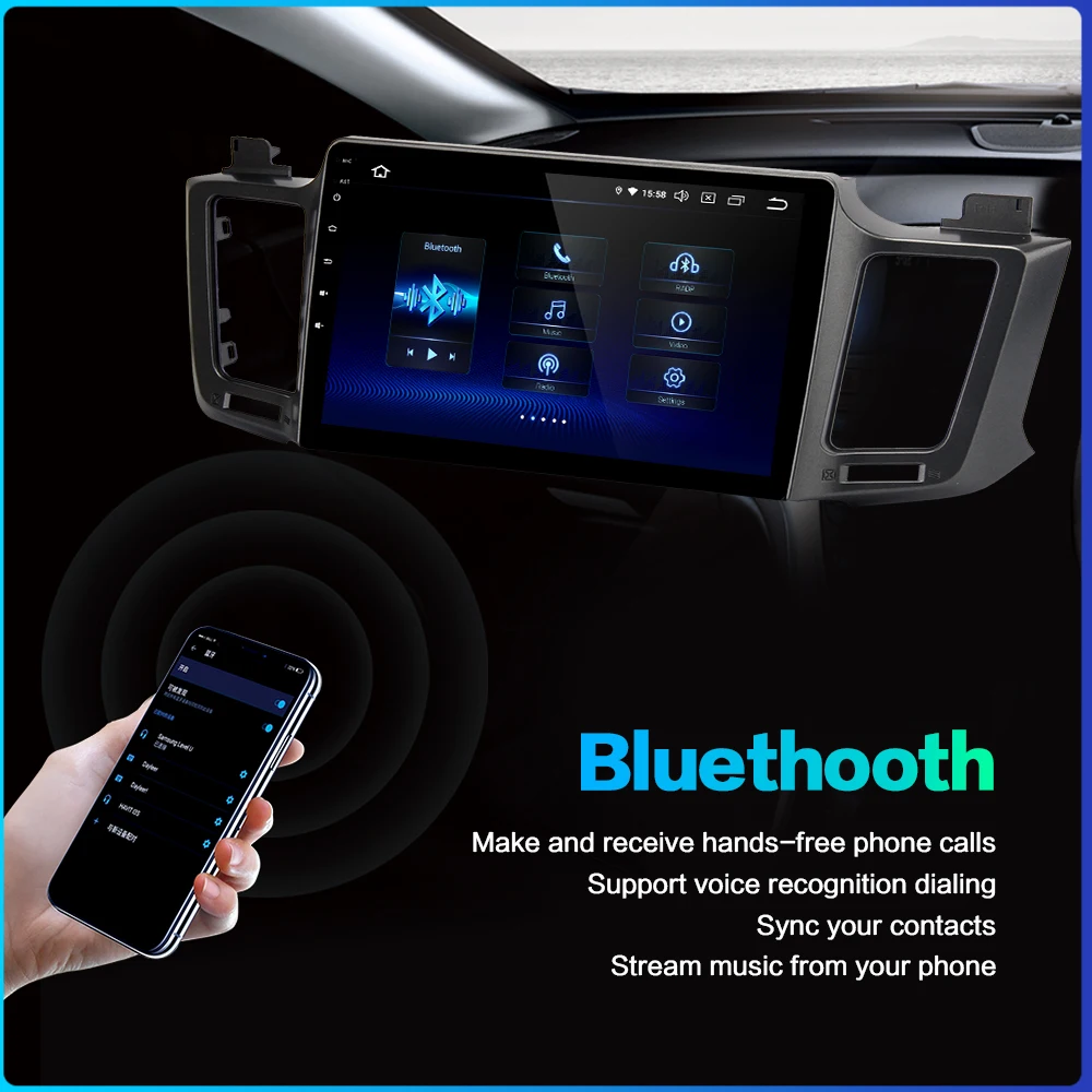 10," ips 1 Din Android 9,0 мультимедийный автомобильный радиоприемник для Toyota RAV4 USB 4 Гб ram MAX6 gps Bluetooth