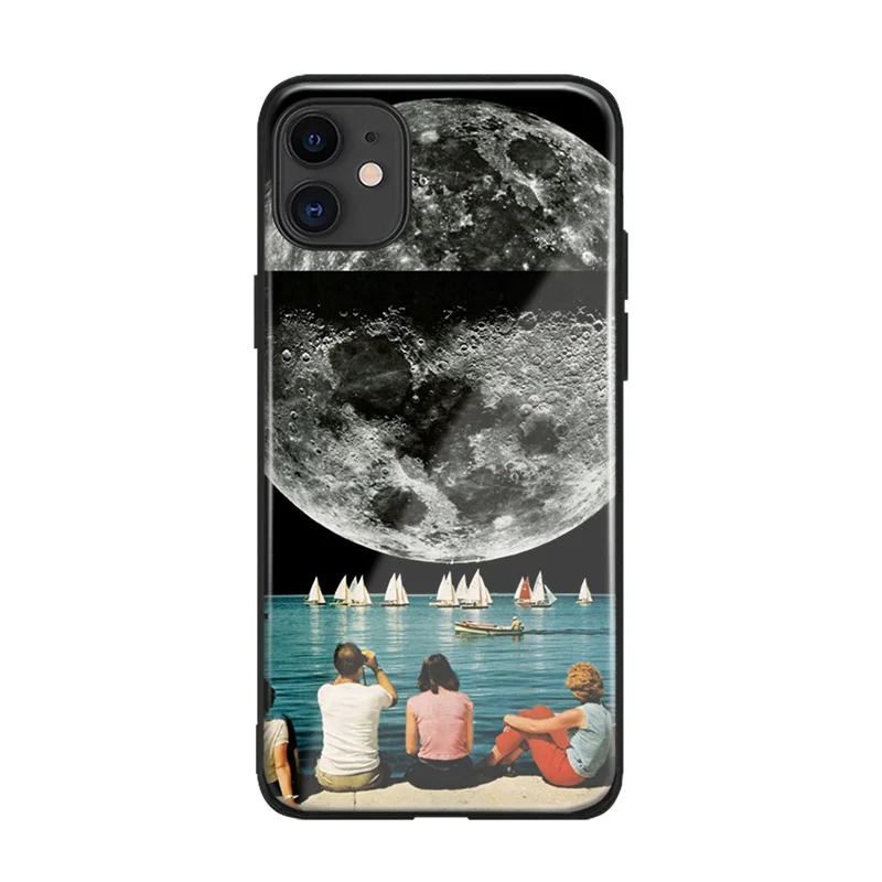 Мягкий силиконовый стеклянный чехол для Apple iPhone 6 6s 7 8 Plus X XR XS 11 Pro max|case cover|phone casesshell