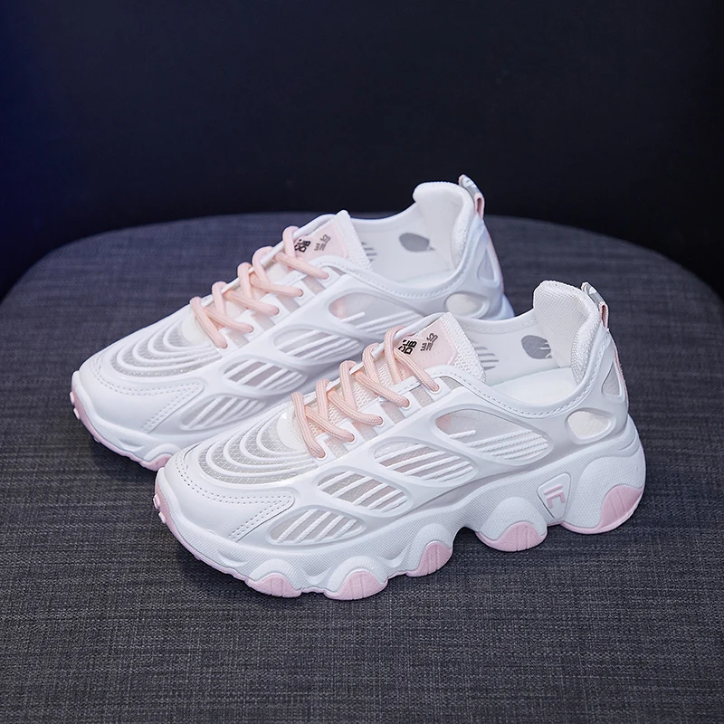 Women Fashiion Sneakers Breathable Mesh Shoes Women Casual Shoes Outdoor Jogging Shoes Student White Shoes Women Vulcanize Shoes
