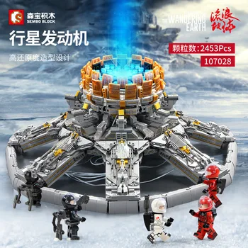 

Sembo 107028 The Wandering Earth Movie Fit Planetary engine LED Model Building blocks Bricks Toys for Children Christmas Gifts
