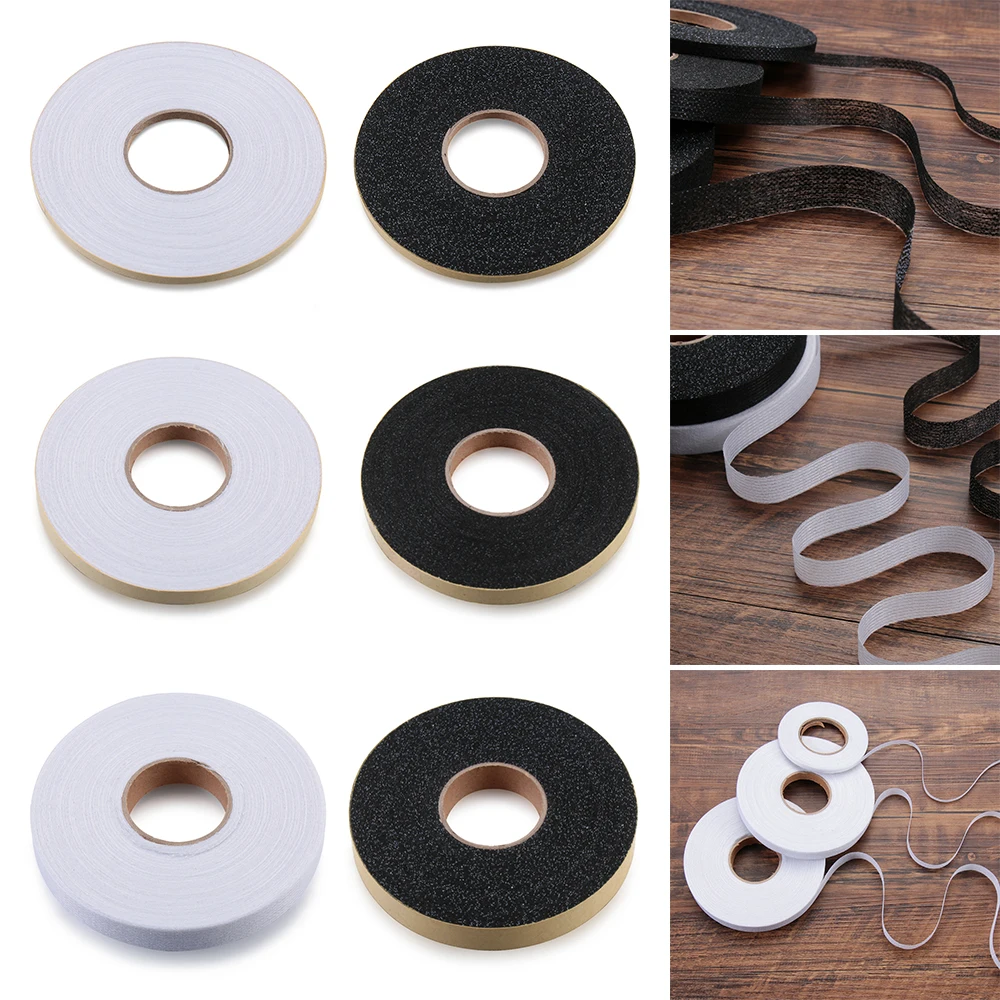 100m Iron On Hemming Fabric Tape Black&white Wonder Web Single-sided Adhesive Ro 100m Iron On Hemming Fabric Tape Black&white Wonder Web Single-sided Adhesive Ro