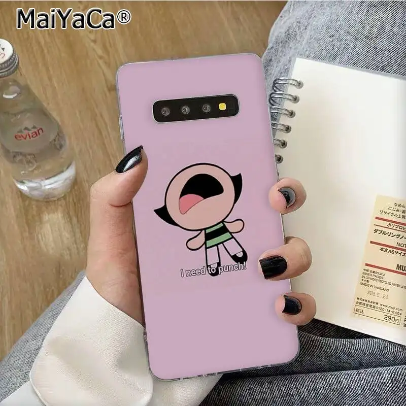 A5 MaiYaCa прекрасный PowerPuff девушки прозрачный мягкий чехол для телефона из ТПУ для samsung S10 E S9 plus S6 edge plus S7edge S8plus S10 plus S5 - Цвет: A5