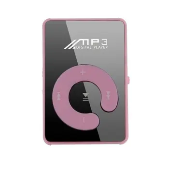 

Mini Mirror Clip MP3 Player Portable Fashion Sport USB Digital Music Player Micro SD TF Card Media Player