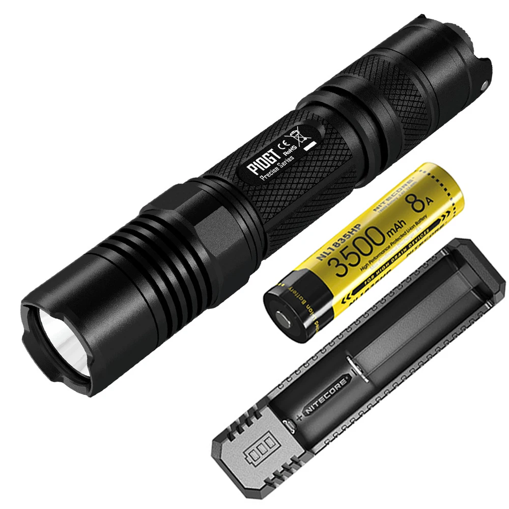 Тактический фонарь NITECORE P10GT светодиодный HI V3 макс. 900 люмен дальность луча 286 м для