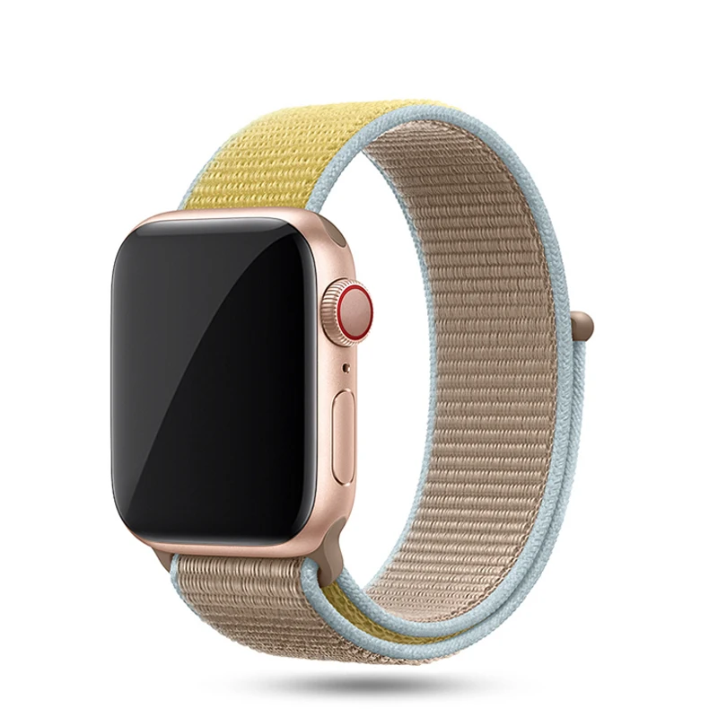 color48 Ремешок для Apple Watch, ремешок для Apple Watch 5, 4, 3, ремешок 44 мм/40 мм, спортивный ремешок Iwatch 5, 42 мм, 38 мм, нейлоновый ремешок для часов Correa Pulseira - Цвет ремешка: color48