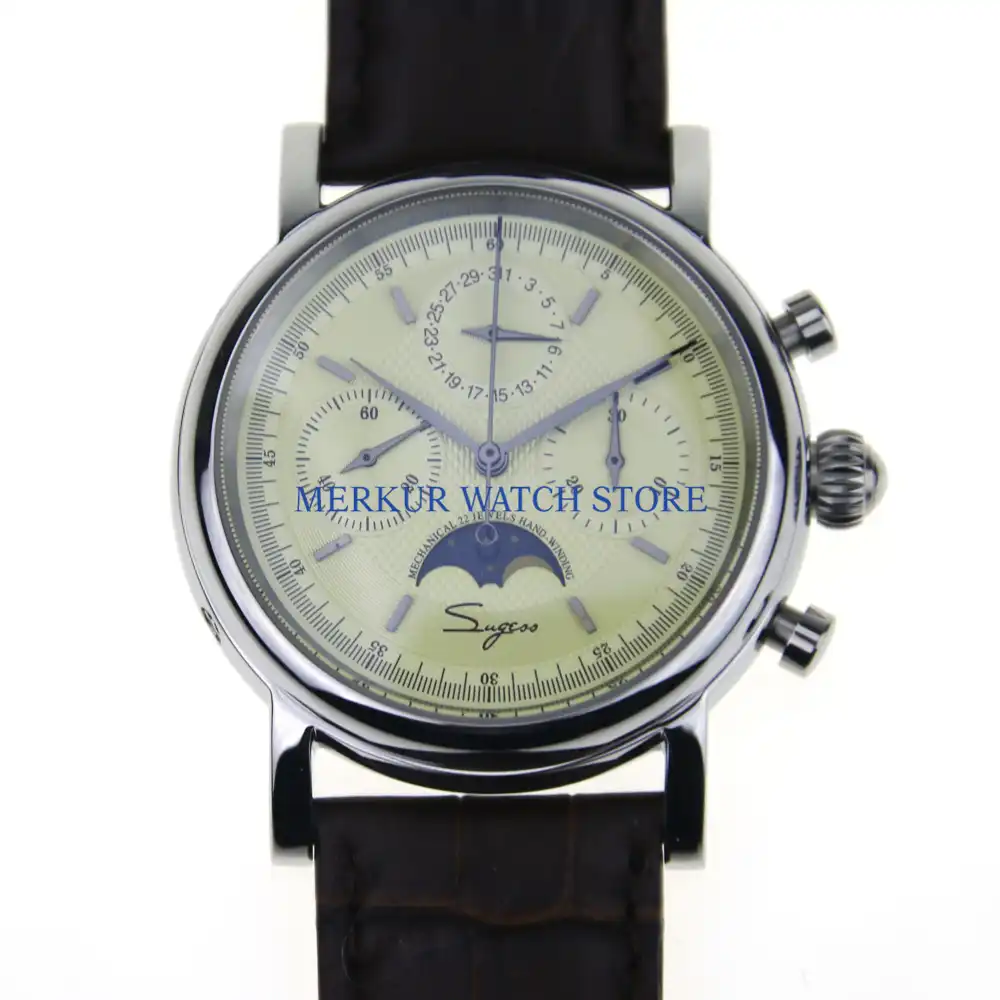 Sugess メンズ腕時計機械式クロノグラフパイロット 1963 ドレスウォッチドレス天津運動 St1908 Mechanical Watches Aliexpress