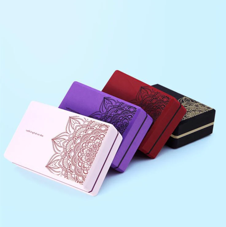 printed yoga Block EVA Yoga Blocks with Strap&Socks Foam Stability Brick Pilates Printing Stretching Block Meditation Yoga