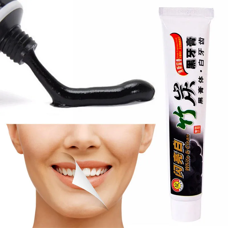 

100g Pro Bamboo Charcoal Teeth Whitening Remove Dental Stains Black Toothpaste