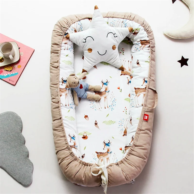 

Portable Baby Bionic Bed Nest Toddler Cradle Baby Bassinet Bumper Foldable Sleeper Pillow Cushion Anti-squeeze Anti-collision