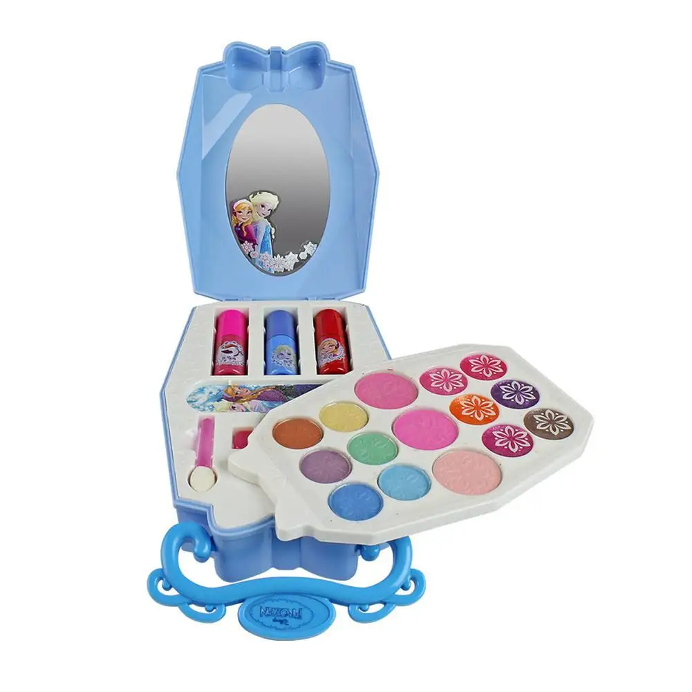 Игрушки для макияжа Disney Ice Princess портативная Косметика Predend Play блеск губ румяна