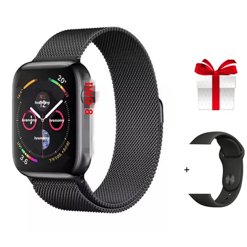 

2019 IWO 8 44mm Bluetooth Smart Watch Series 4 1:1 MTK2502C SmartWatch Wireless Charge For iOS Android Heart Rate ECG Clock+Gift