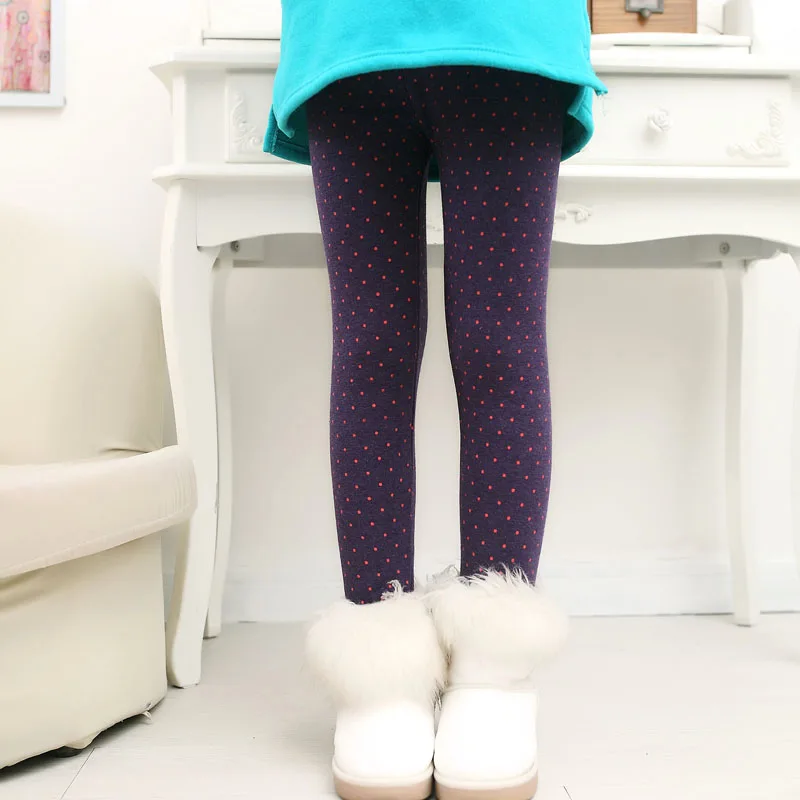 Фиолетовый Children Pants Autumn Winter Baby Girls Flower Print Butterfly Love Pants Colorful Leggings - Цвет: Фиолетовый
