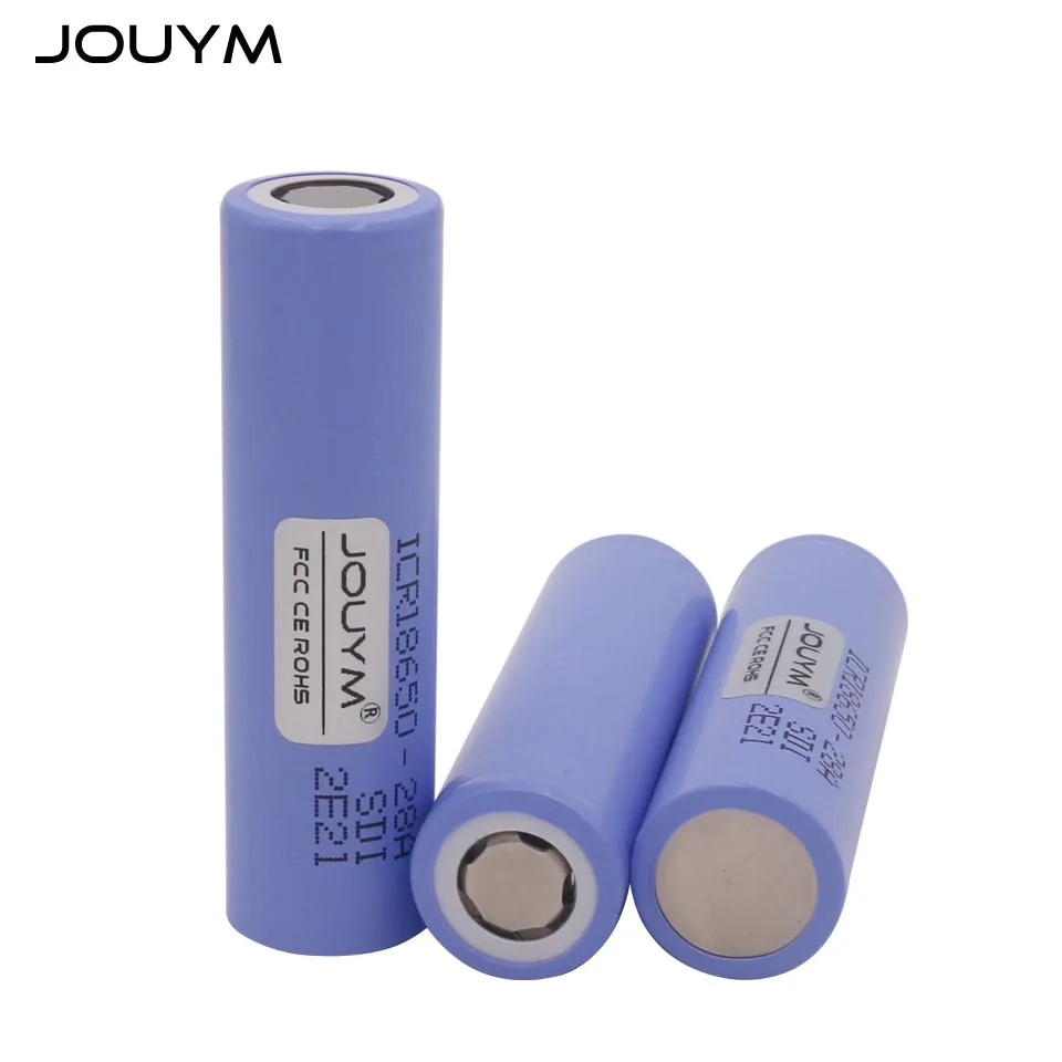 

JOUYM ICR18650-28A 18650 2800mAh 3.7 Flat Top Li-ion Battery