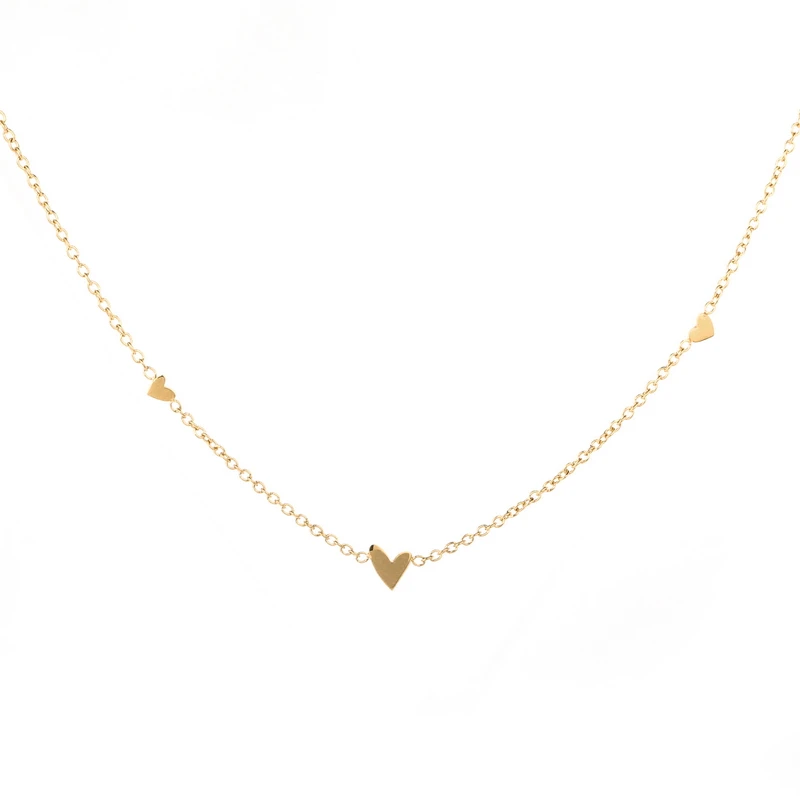 Yun Ruo 3 Mini Heart Pendant Necklace 