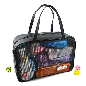 

Organizer Foldable Mesh Bath Makeup Zip Lock Bag Waterproof Wash Bags Bath Bag Swimming Fitness Storage Pouch Single Double Sets