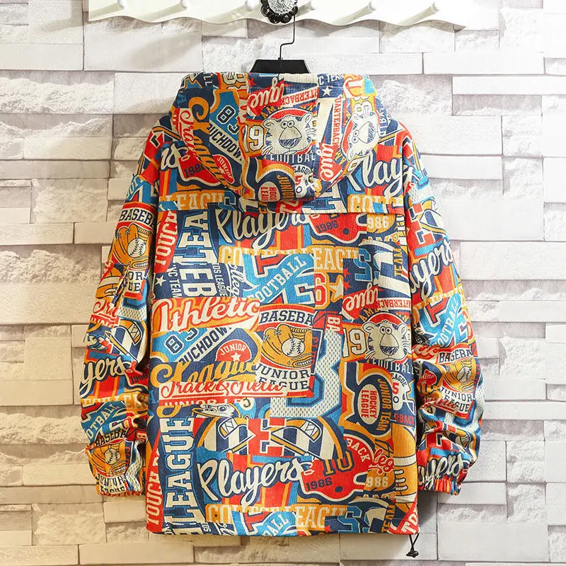2021 Zipper Pullover Jacket Men's Loose Korean Spring and Autumn Hip Hop Cool Fashion Jacket Streetwear Sweatshirts Man Hoodies