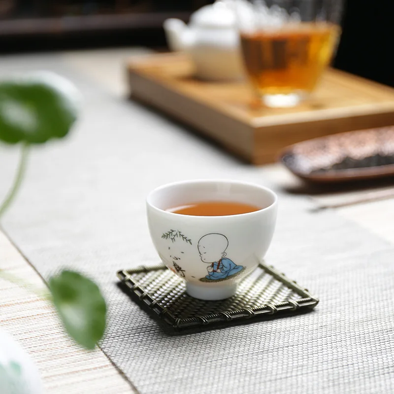 6 шт./компл. китайская чашка для чая керамический набор чашек чайник дзен монах