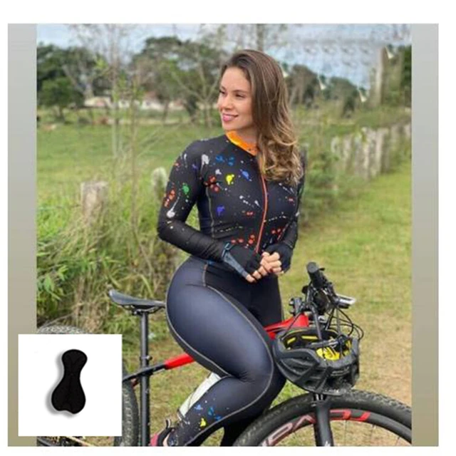Women's Long Sleeve Skinsuit One Piece Bike Jumpsuit Bodysuit, Summer Trajes Ciclismo Mujer Cycling Triathlon Suits - Cycling Sets - AliExpress