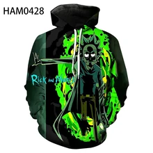 2021 Pullover new Rick and Murray 3D printing ins fashion cartoon character spring and autumn Hoodie Boys' and girls' Sweatshir